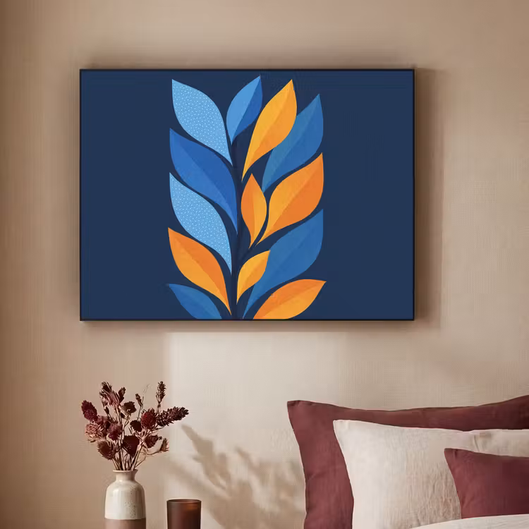 Art Frame - Abstract - Bladeren - Blauw — 3