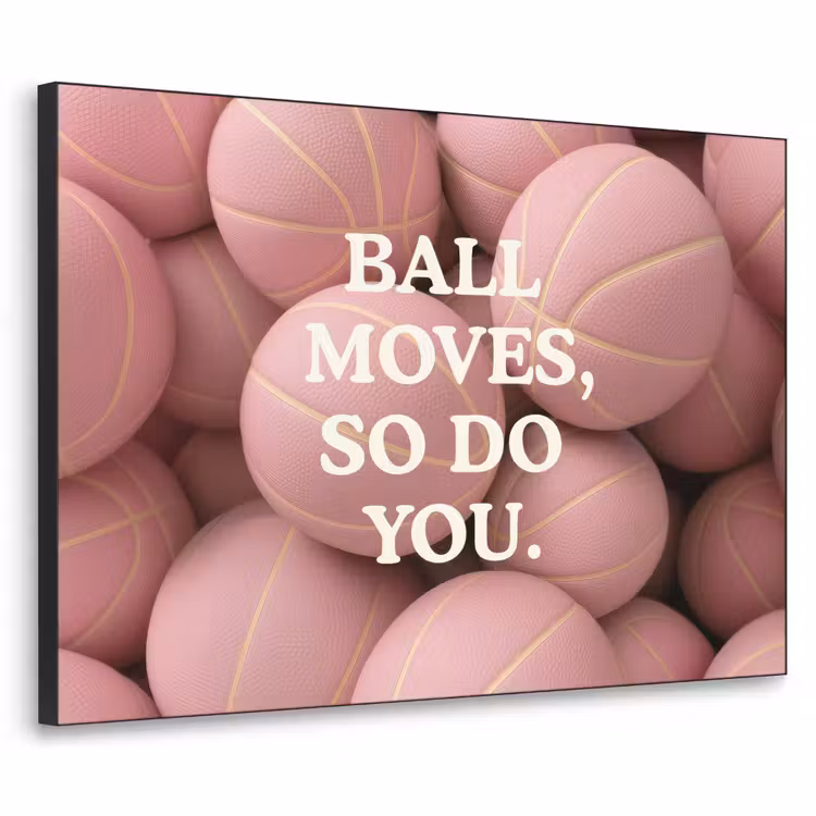 Art Frame - Basketballen - Roze - Quote - Sportief — 1