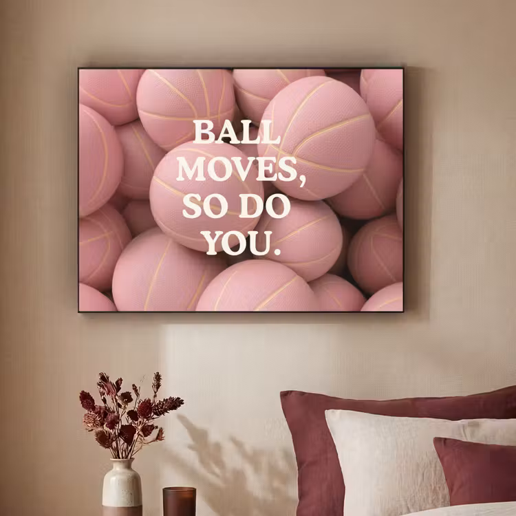 Art Frame - Basketballen - Roze - Quote - Sportief — 3