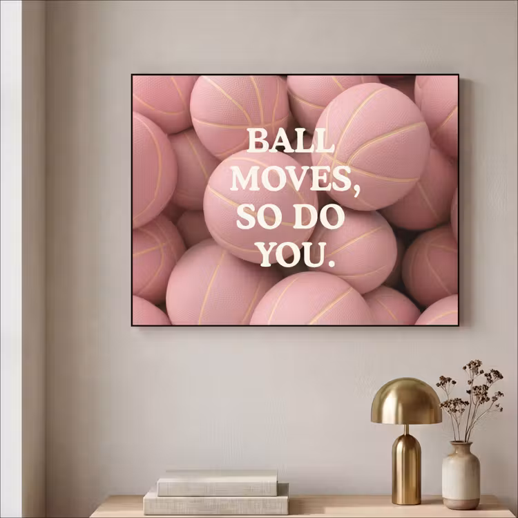 Art Frame - Basketballen - Roze - Quote - Sportief — 5