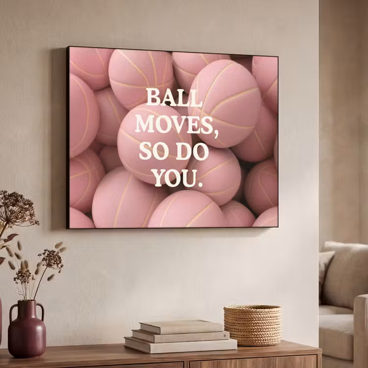 Art Frame - Basketballen - Roze - Quote - Sportief — 7