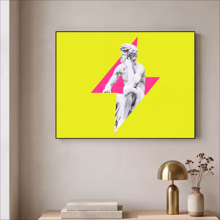 Art Frame - Beeld - Man - Bliksemschicht - Geel — 5