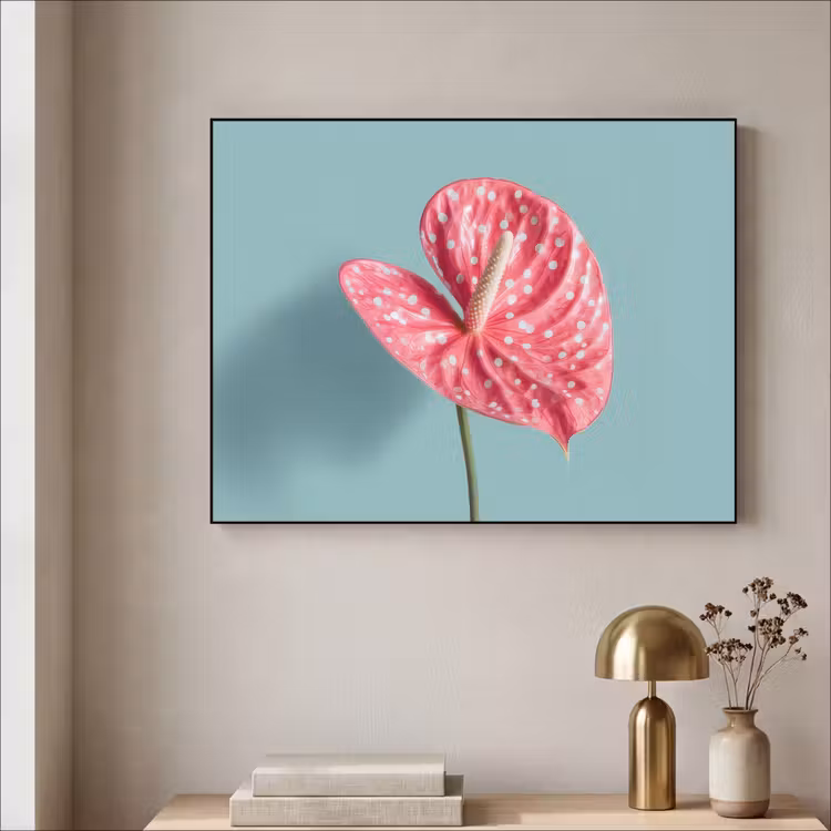 Art Frame - Blad - Anthurium - Stippen - Roze — 5