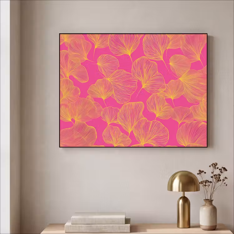 Art Frame - Bladeren - Nerven - Grafisch - Roze — 5
