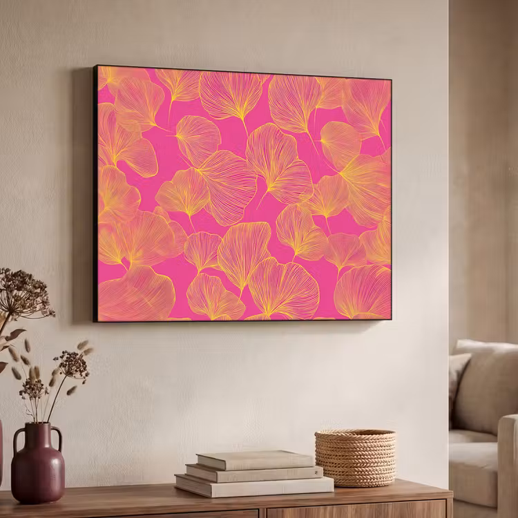Art Frame - Bladeren - Nerven - Grafisch - Roze — 7