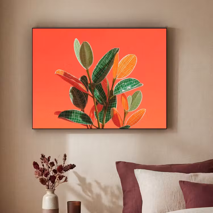 Art Frame - Bladeren - Nerven - Oranje - Structuur — 3
