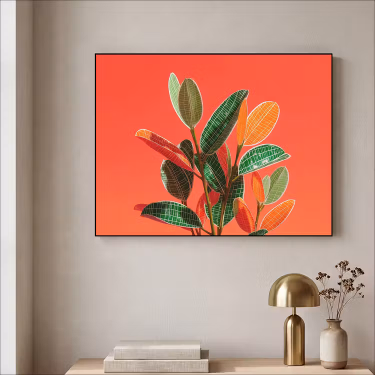 Art Frame - Bladeren - Nerven - Oranje - Structuur — 5