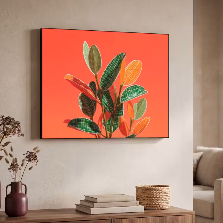 Art Frame - Bladeren - Nerven - Oranje - Structuur — 7