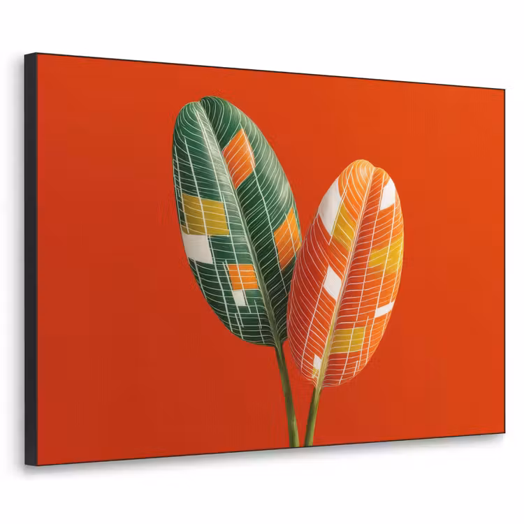 Art Frame - Bladeren - Ovaal - Mozaïek - Patroon — 1