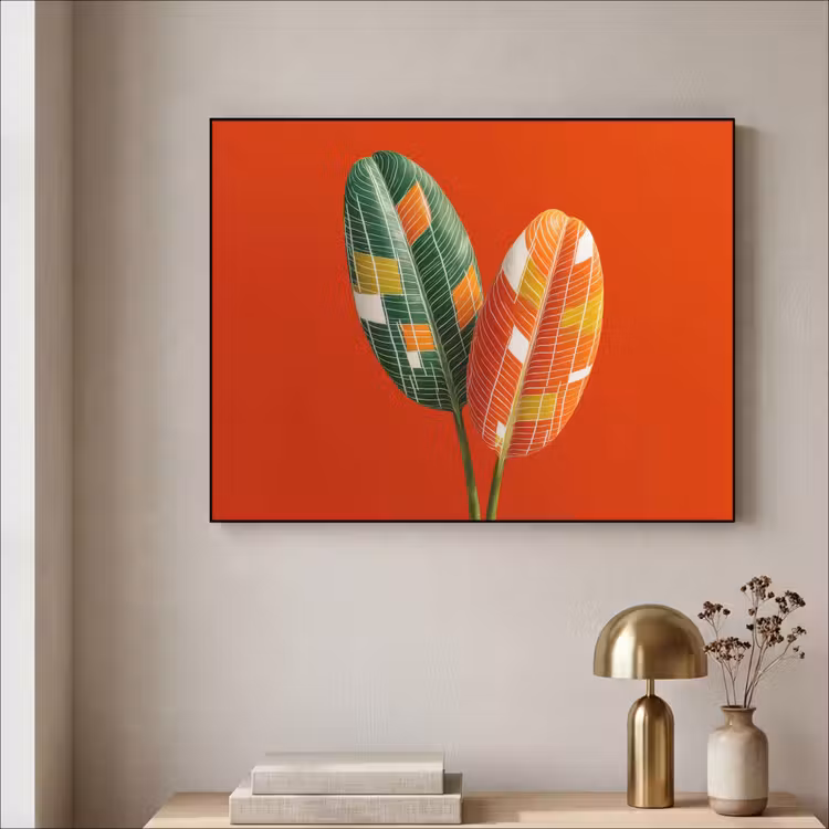 Art Frame - Bladeren - Ovaal - Mozaïek - Patroon — 5