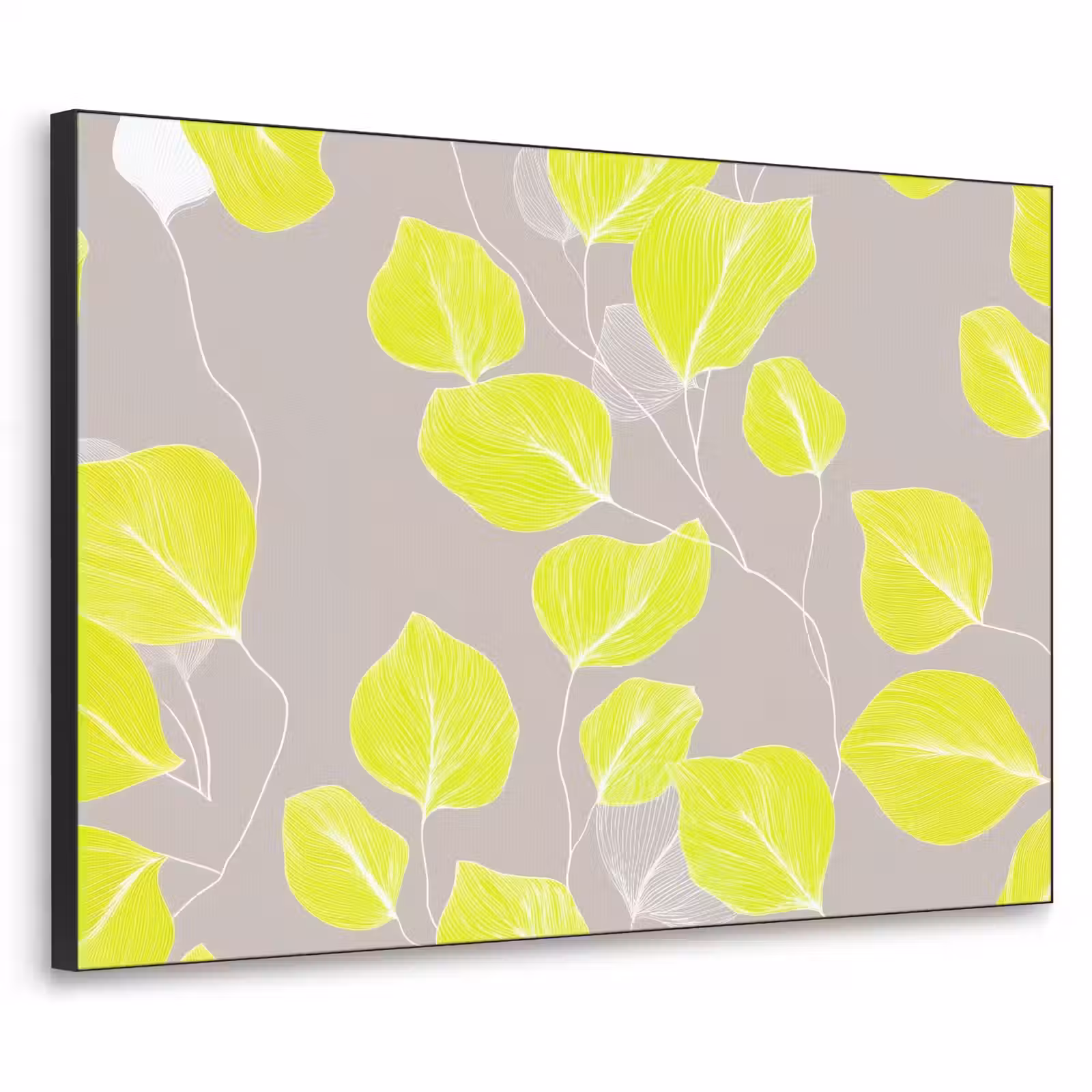 Art Frame - Bladeren - Neon - Geel - Lijnen — 1