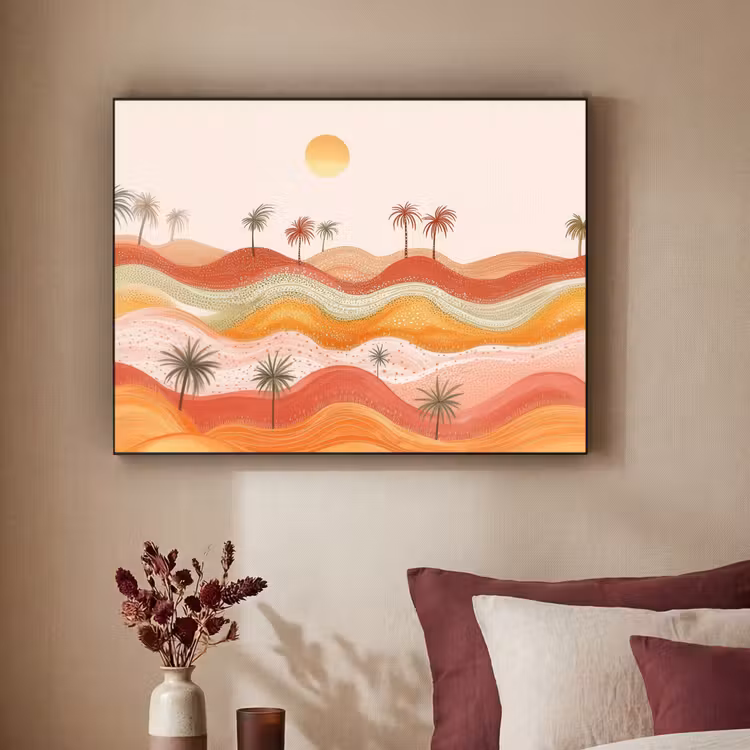 Art Frame - Abstract landschap - Palmbomen - Kleurrijk — 3