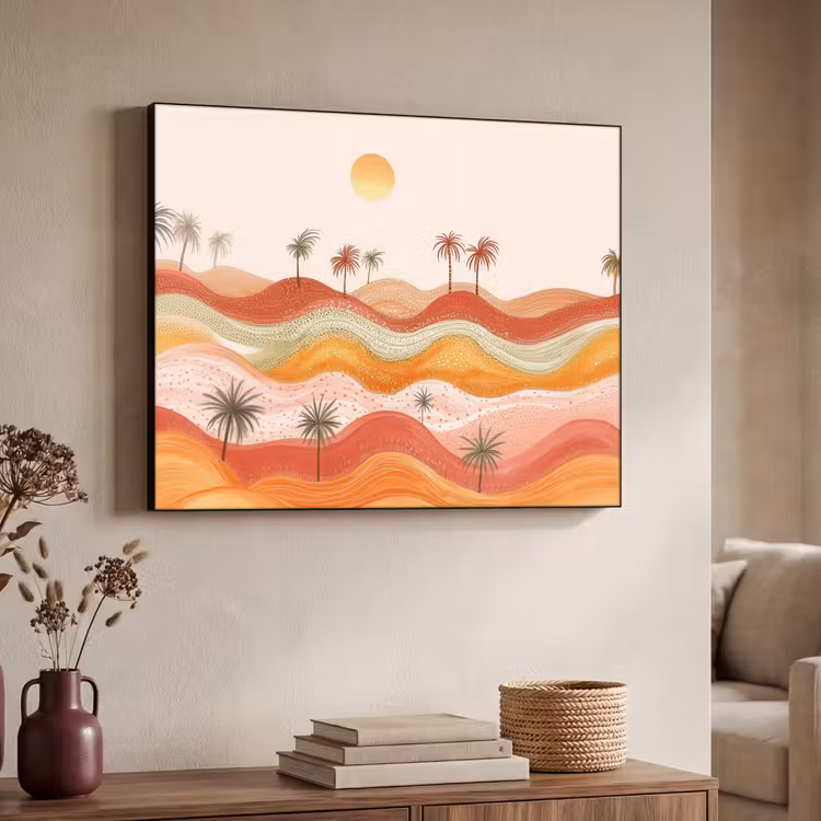 Art Frame - Abstract landschap - Palmbomen - Kleurrijk — 7