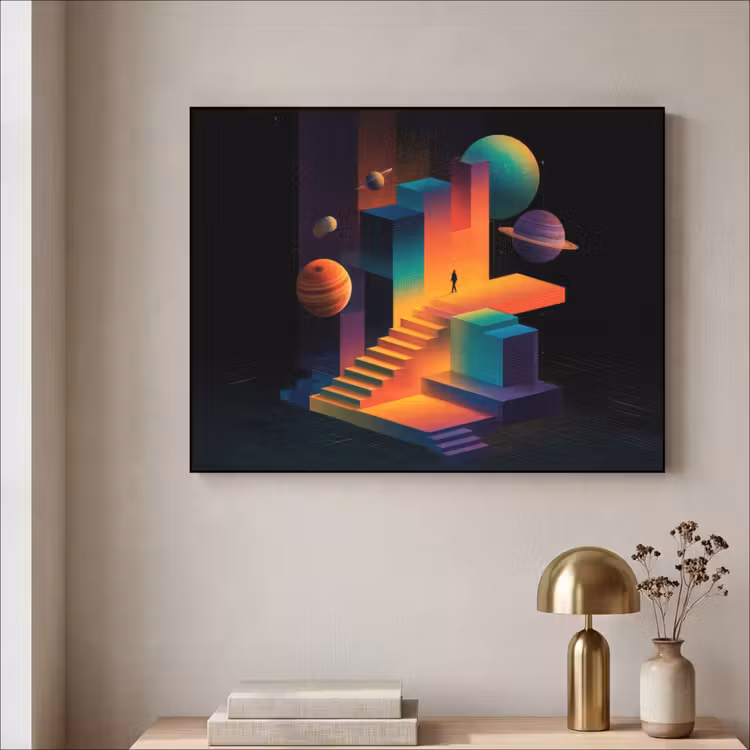 Art Frame - Abstract - Trappen - Mens - Planeten — 5