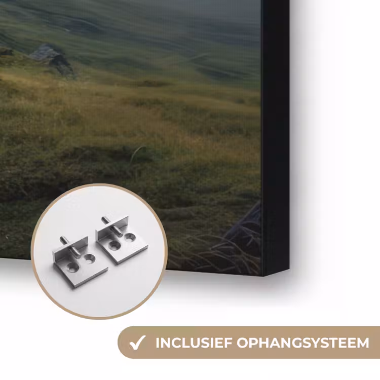 Art Frame - Bergen - Kronkelpad - Groen - Wolken — 6