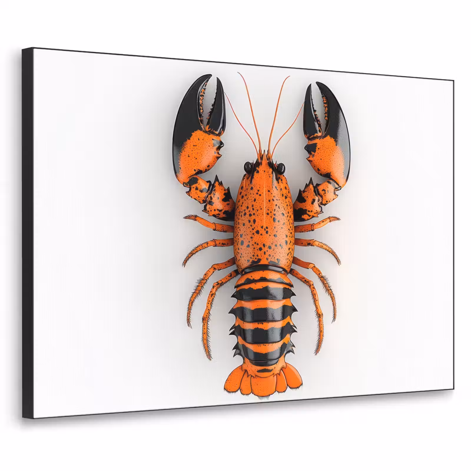 Art Frame - Kreeft - Zwart - Oranje - Wit - Uniek — 1