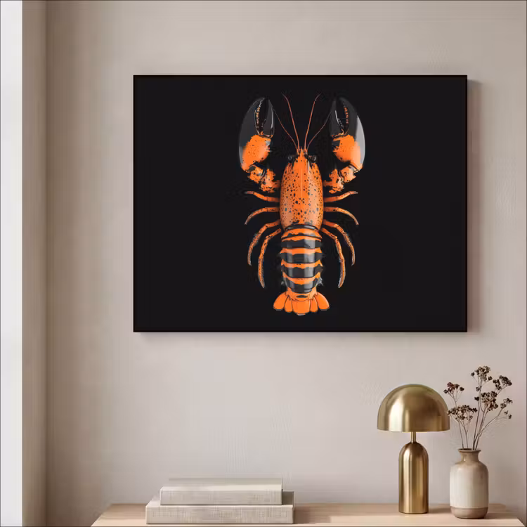 Art Frame - Kreeft - Oranje - Zwart - Modern — 5