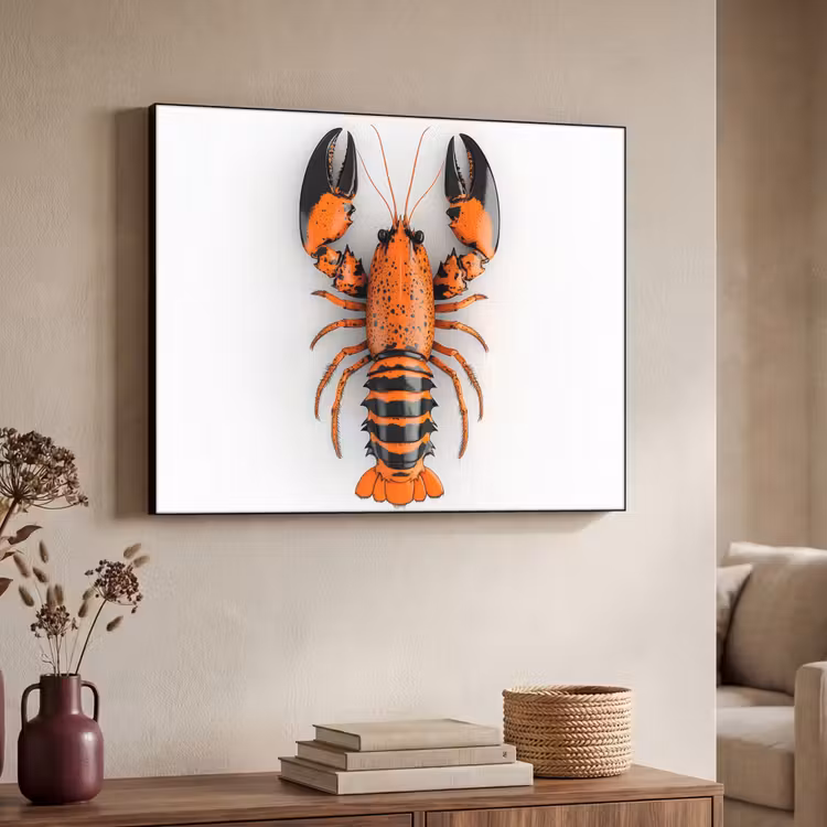 Art Frame - Kreeft - Zwart - Oranje - Wit - Uniek — 7