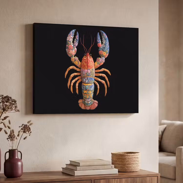 Art Frame - Kreeft - Borduur - Kleurrijk - Bloemen — 7