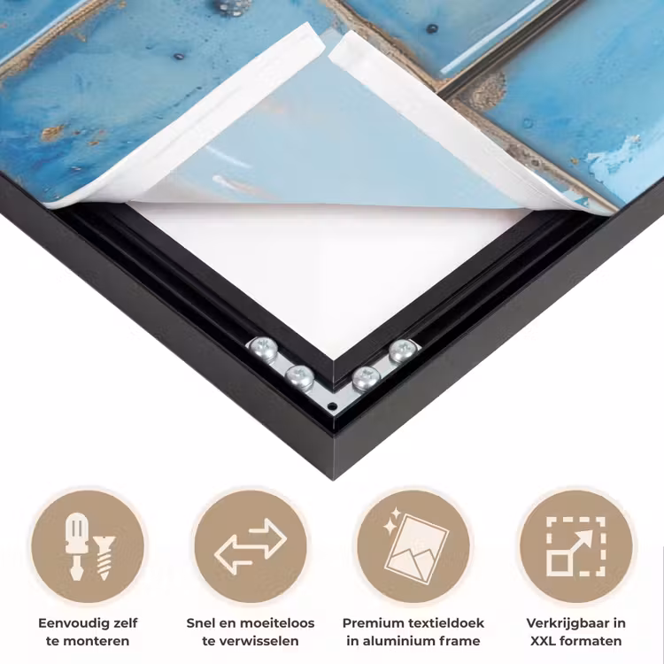 Art Frame - Kreeft - Geel - Blauw - Tegels — 4