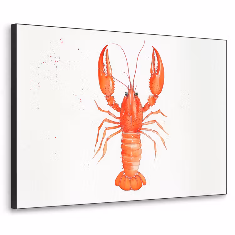 Art Frame - Kreeft - Waterverf - Aquarel - Oranje — 1