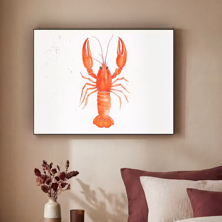 Art Frame - Kreeft - Waterverf - Aquarel - Oranje — 3