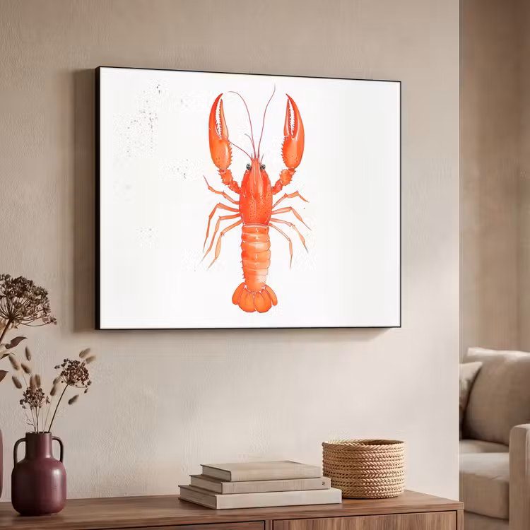 Art Frame - Kreeft - Waterverf - Aquarel - Oranje — 7
