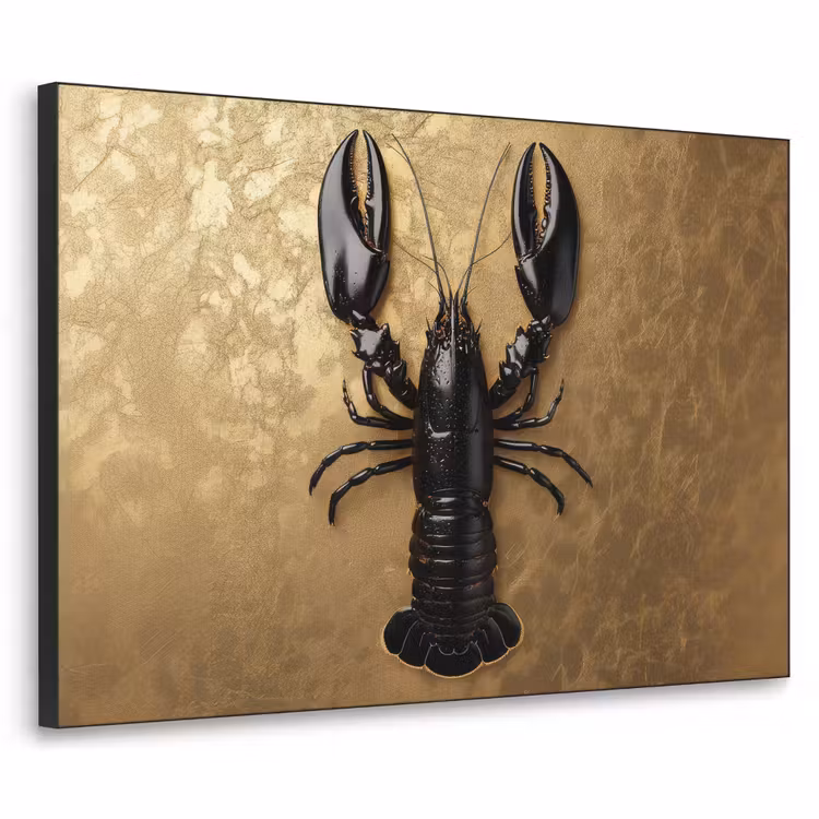 Art Frame - Kreeft - Zwart - Goud - Luxe — 1
