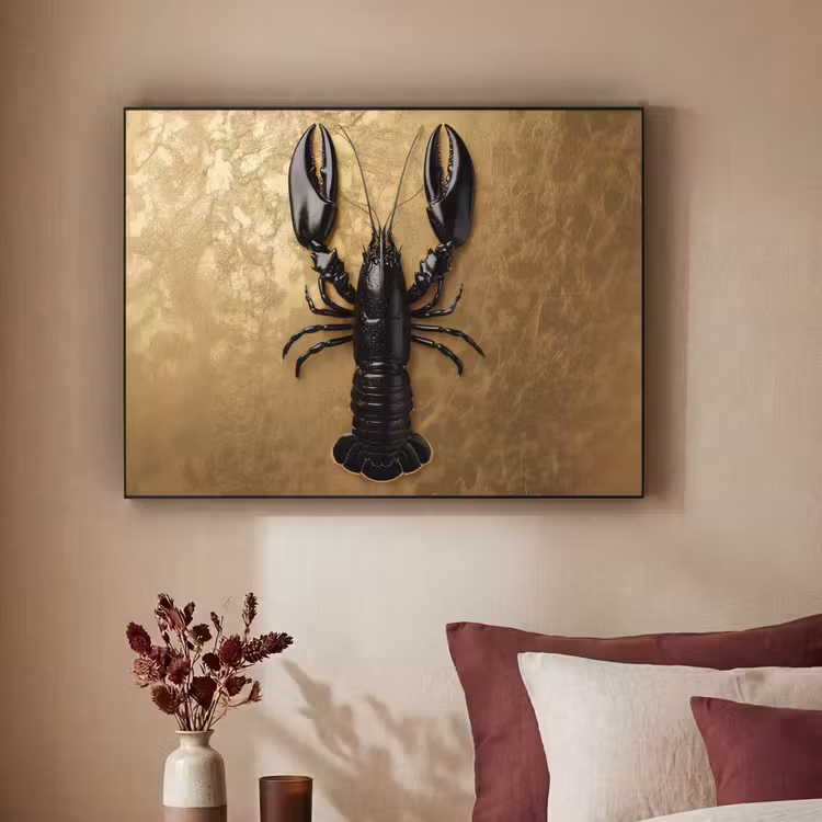 Art Frame - Kreeft - Zwart - Goud - Luxe — 3