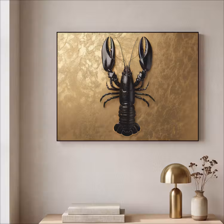 Art Frame - Kreeft - Zwart - Goud - Luxe — 5