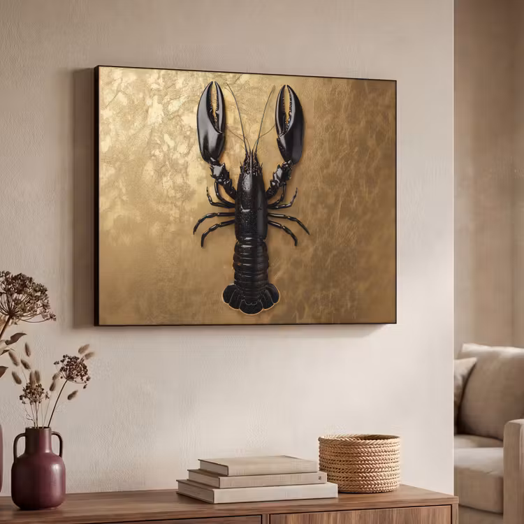 Art Frame - Kreeft - Zwart - Goud - Luxe — 7