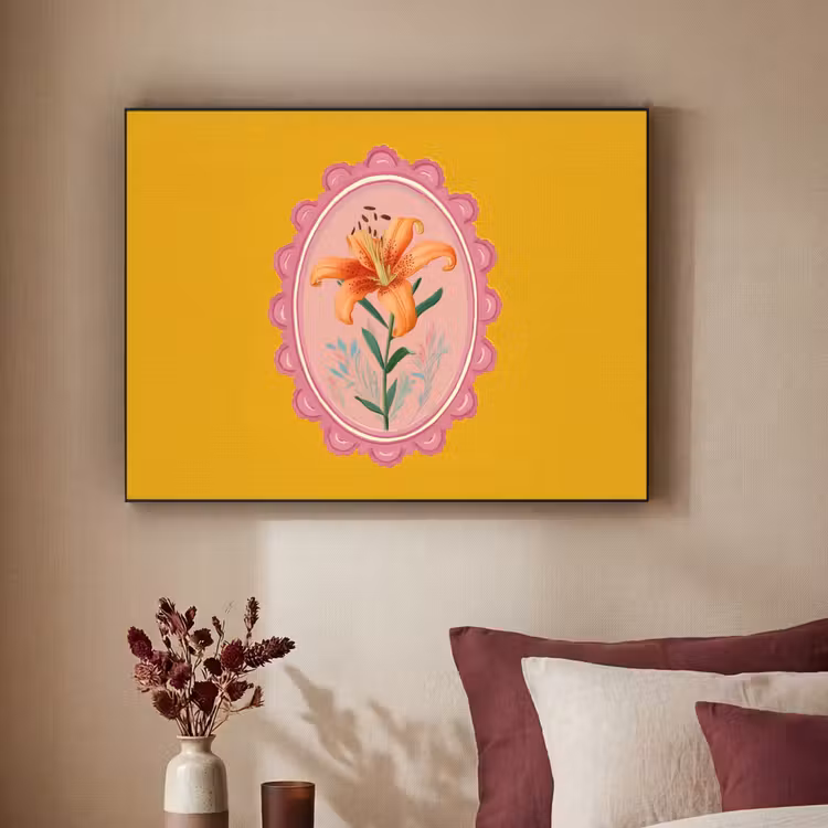 Art Frame - Lelie - Oranje - Lijst - Ovaal — 3