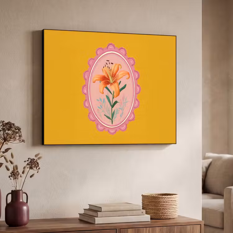 Art Frame - Lelie - Oranje - Lijst - Ovaal — 7