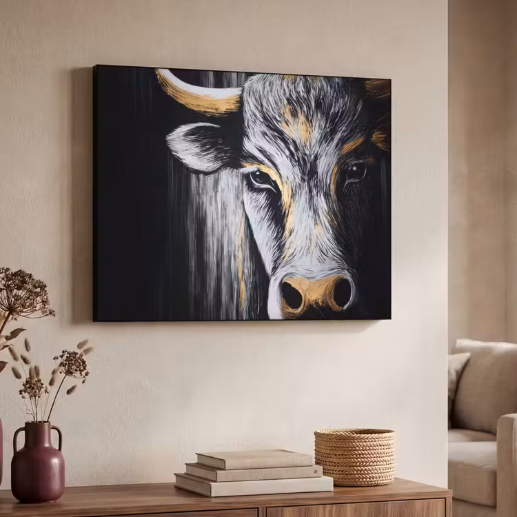 Art Frame - Stier - Hoorns - Snuit - Goud — 7