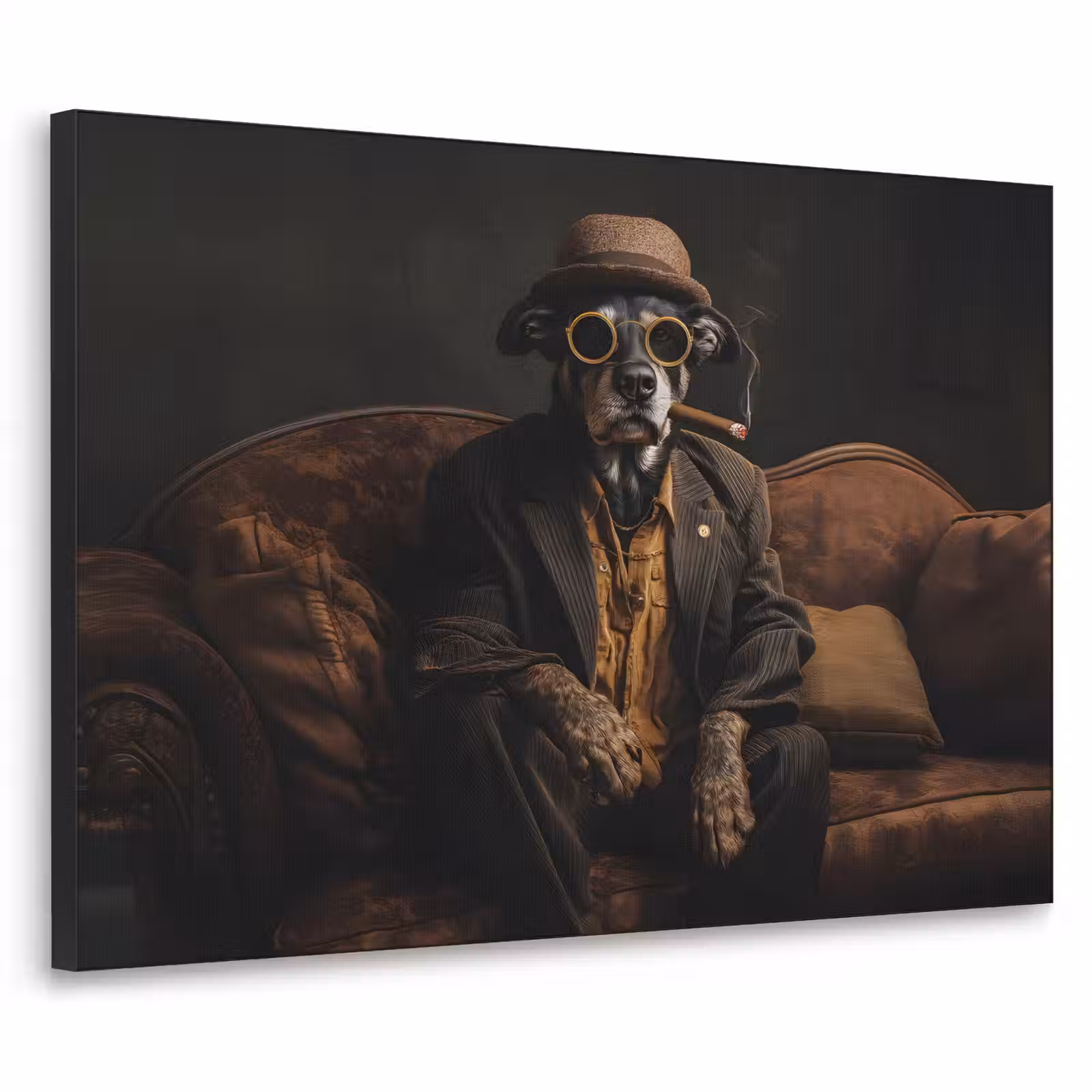 Art Frame - Hond - Sigaar - Hoed - Pak — 1