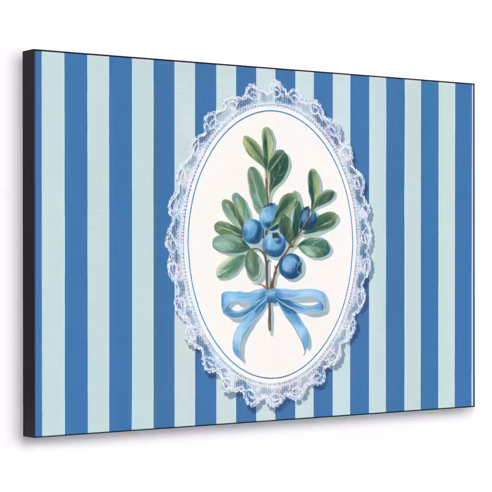 Art Frame - Illustratie - Bessen - Blauw - Strepen — 1