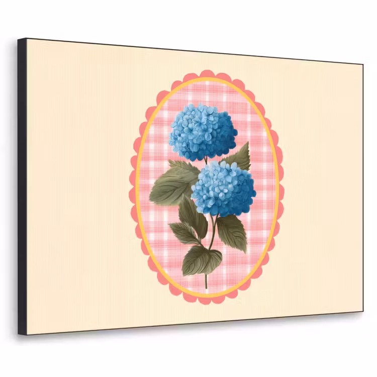 Art Frame - Bloemen - Blauw - Lijst - Bladeren — 1