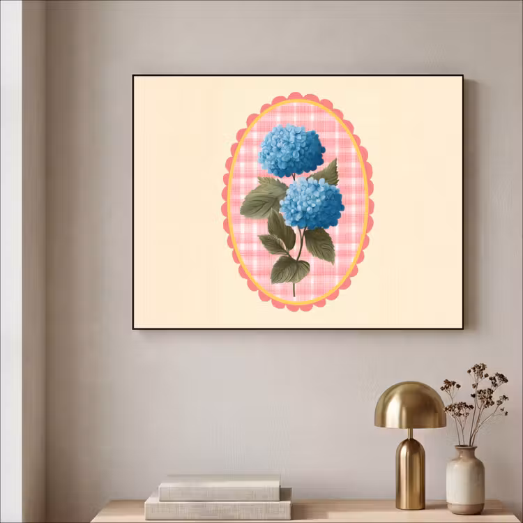 Art Frame - Bloemen - Blauw - Lijst - Bladeren — 5