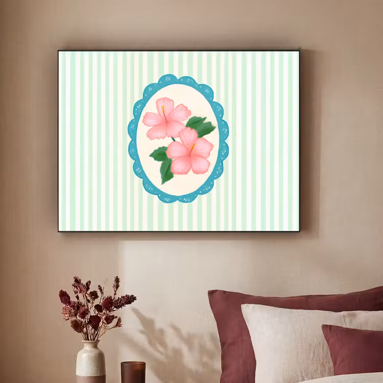 Art Frame - Bloemen - Ovaal - Strepen - Groen — 3