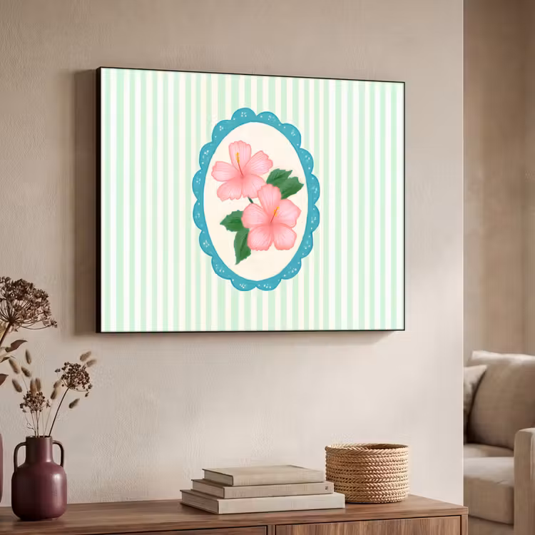 Art Frame - Bloemen - Ovaal - Strepen - Groen — 7