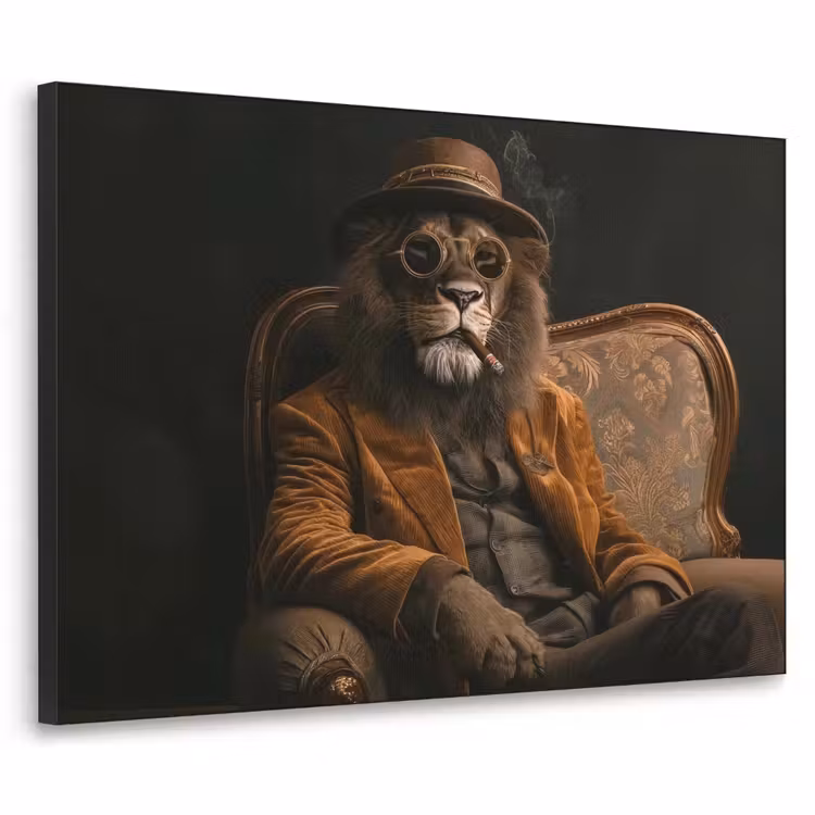 Art Frame - Bril - Leeuw - Bank - Hoed — 1
