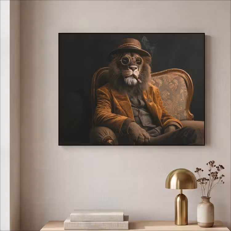 Art Frame - Bril - Leeuw - Bank - Hoed — 5