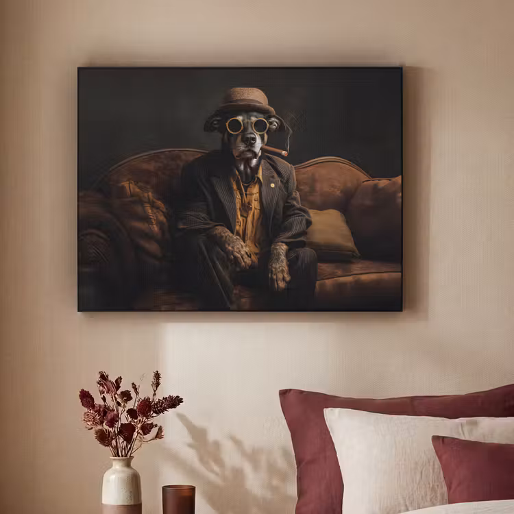 Art Frame - Hond - Sigaar - Hoed - Pak — 3