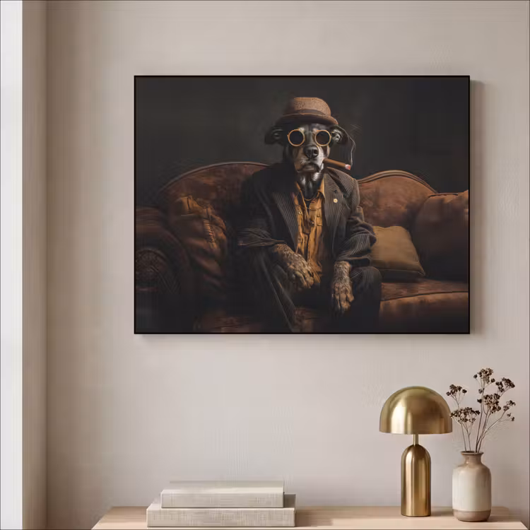Art Frame - Hond - Sigaar - Hoed - Pak — 5