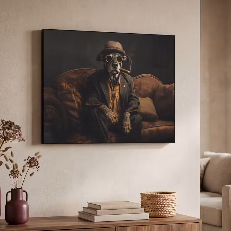 Art Frame - Hond - Sigaar - Hoed - Pak — 7