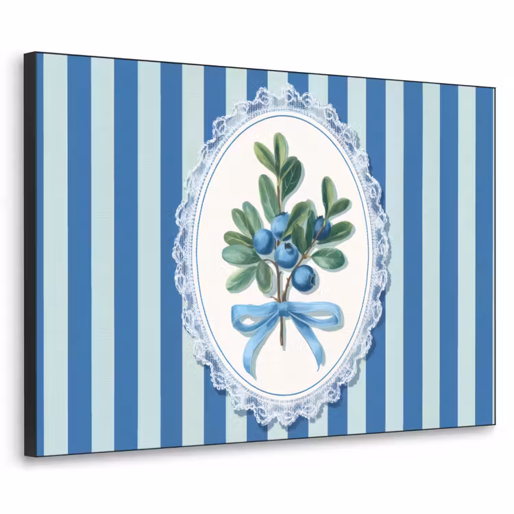 Art Frame - Illustratie - Bessen - Blauw - Strepen — 1