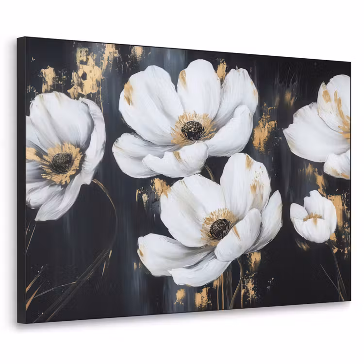 Art Frame - Bloemen - Wit - Abstract — 1
