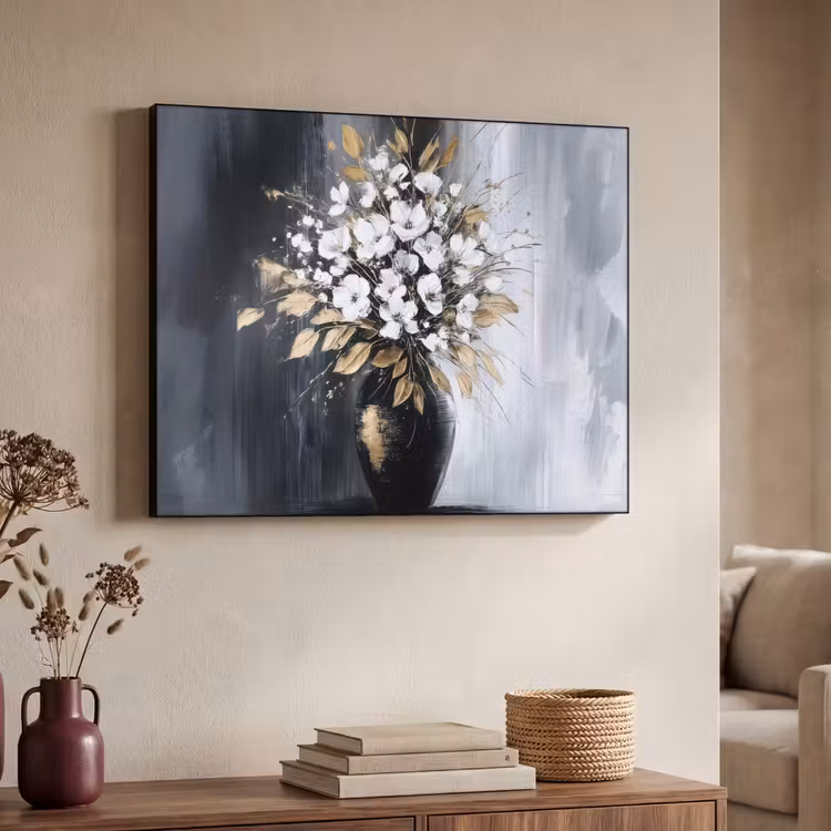 Art Frame - Bloemen - Wit - Vaas - Abstract — 7
