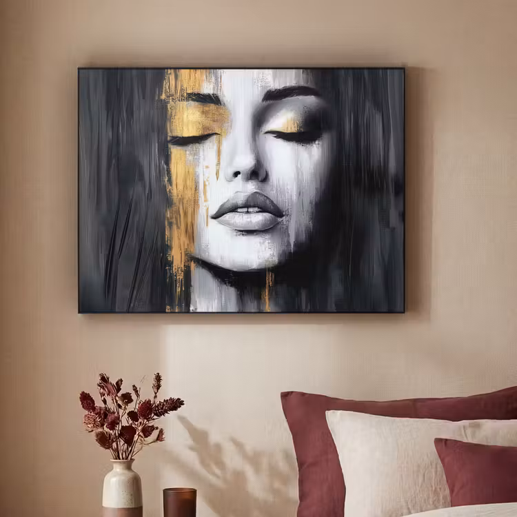 Art Frame - Gezicht - Vrouw - Penseelstreken - Abstract — 3