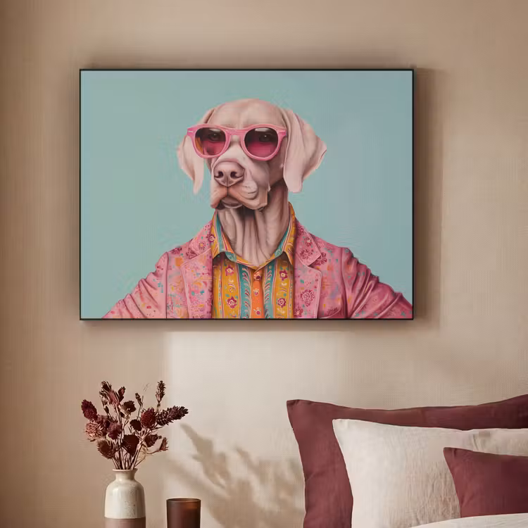Art Frame - Hond - Overhemd - Bloemen - Bril — 3